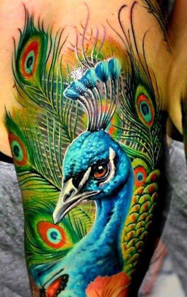 47 Vibrant Peacock Tattoo Designs  Their Meaning  Tattoo Glee