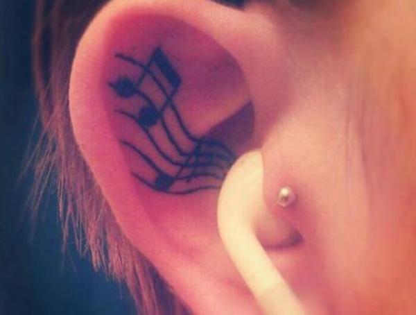 55 Incredible Ear Tattoos  Art and Design