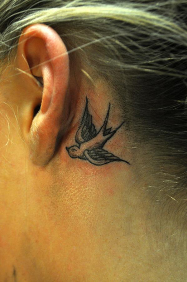behind the ear tattoos