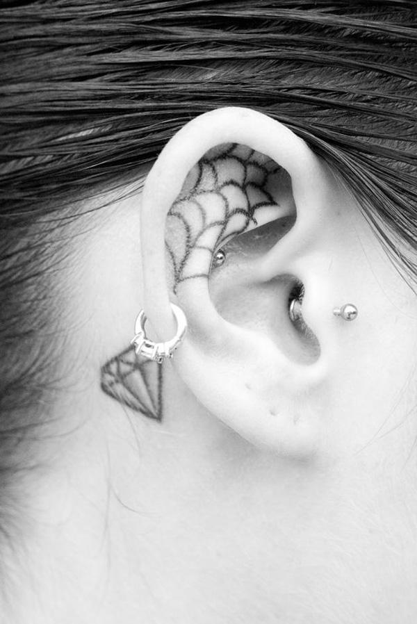 55 Incredible Ear Tattoos | Cuded 55 Incredible Ear Tattoos | Cuded