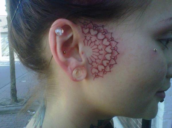 55 Incredible Ear Tattoos  Art and Design