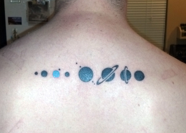 Minimalist solar system By the wonderful Zoey Taylor Los Angeles CA  r tattoos