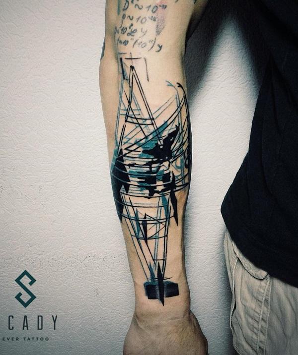 abstract tattoo half sleeve