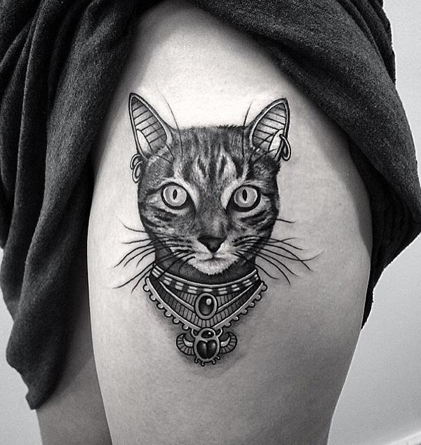Cat face tattoos