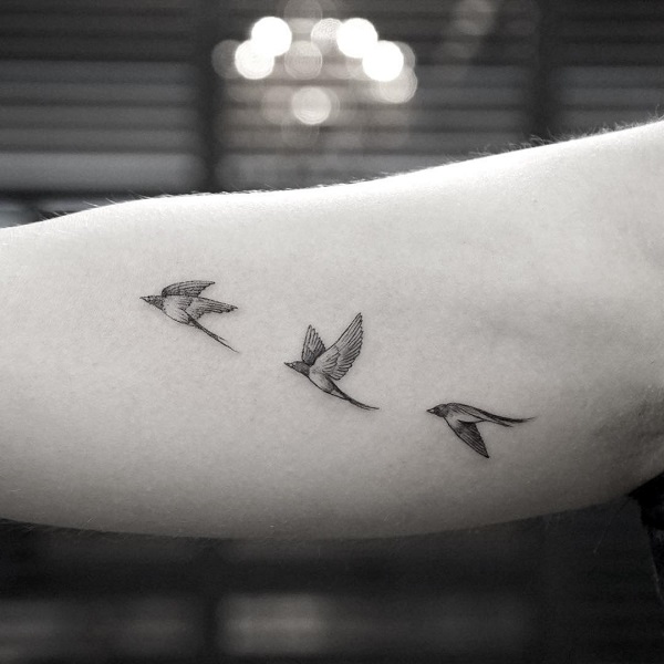 Simple Swallow Tattoo