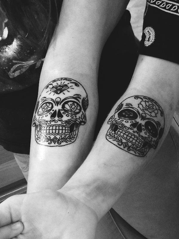 16 skull matching tattoos