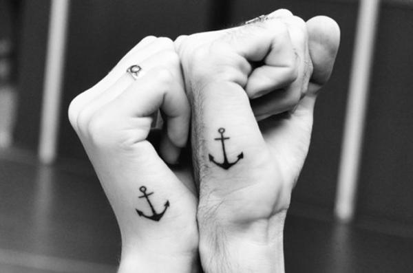 21 Anchor matching tattoos