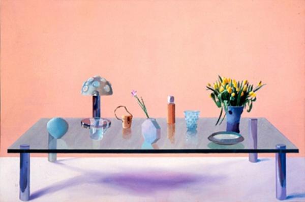 David Hockney still life on a glass table 1971