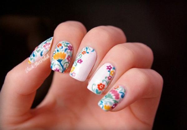 50 Flower Nail Art Designs | Art and Design