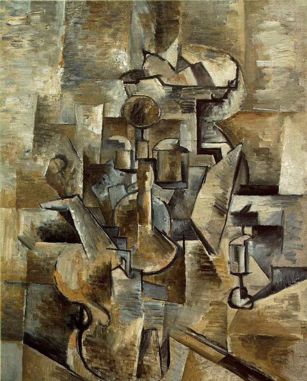 Georges Braque (1882-1963), Violin and Candlestick (1910)