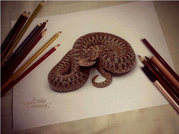 Snake 3D drawing