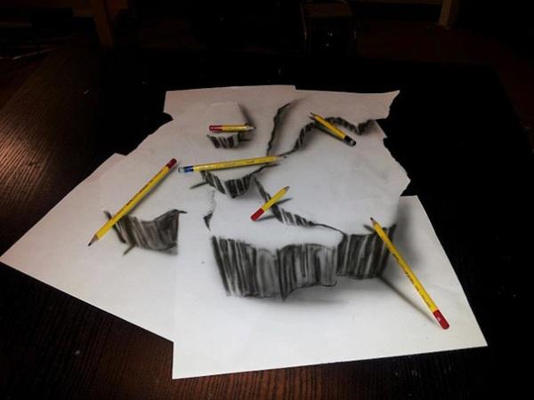 3d Pencil Drawing On Paper With Rocks In The Background 3d Drawing  Pictures Background Image And Wallpaper for Free Download