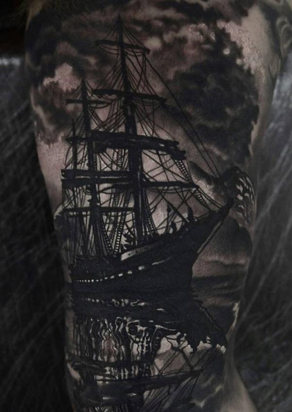 11 Best Sailing Ship Tattoo Design Ideas