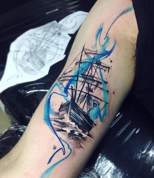  Boat sleeve tattoo