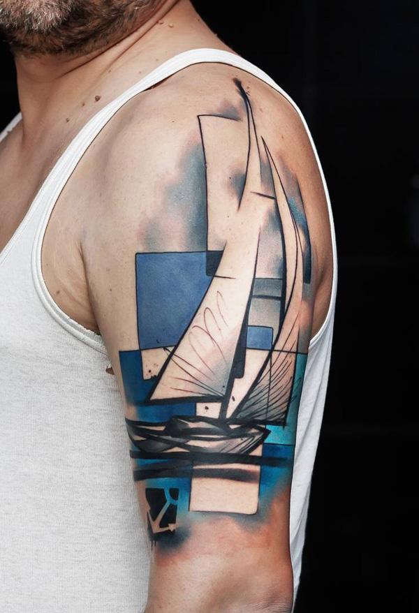 14 Cool Boat Tattoo Designs And Images