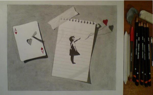 Ace of Hearts 3D drawing by Giannis Anogianakis