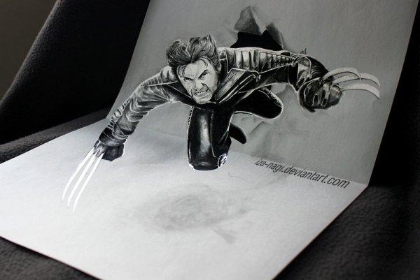 Wolverine 3D drawing by Iza Nagi 
