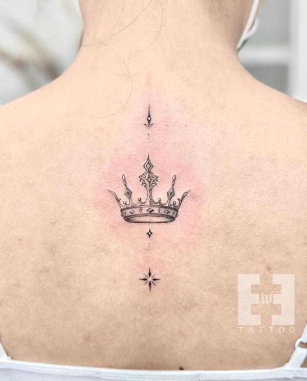 Inked Royalty Explore 100 Meaningful Crown Tattoos Art and Design