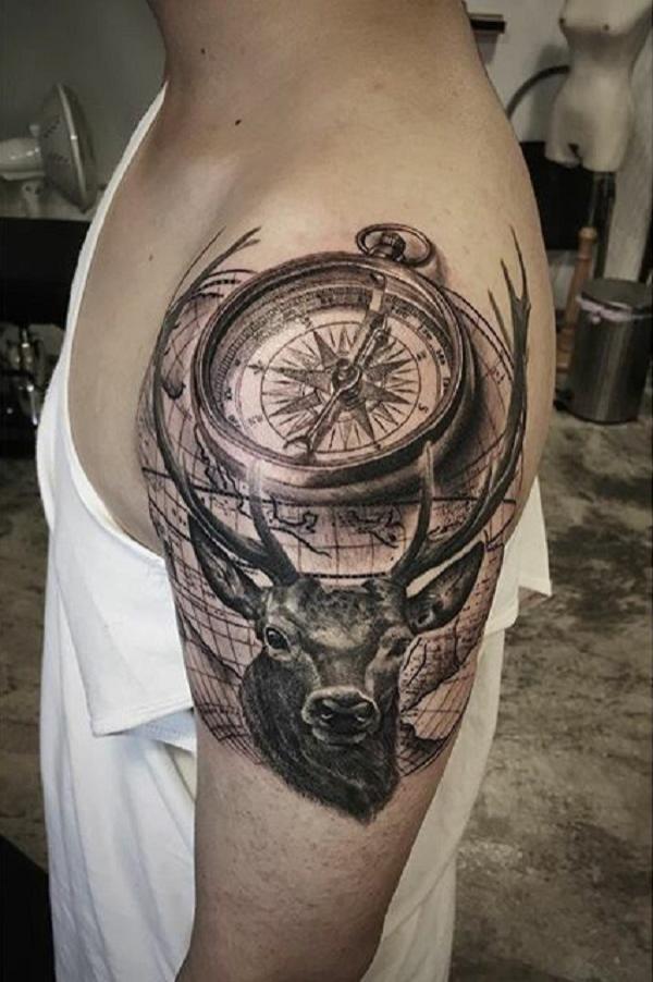 Deer and compass