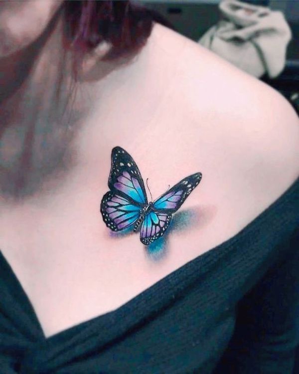 Update 79+ 3 d butterfly tattoo best - thtantai2