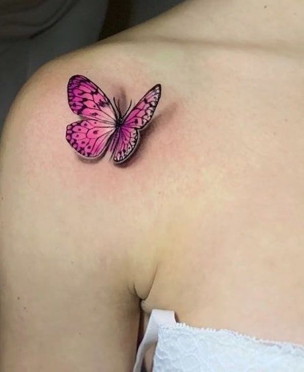 3D Butterfly Tattoo 48