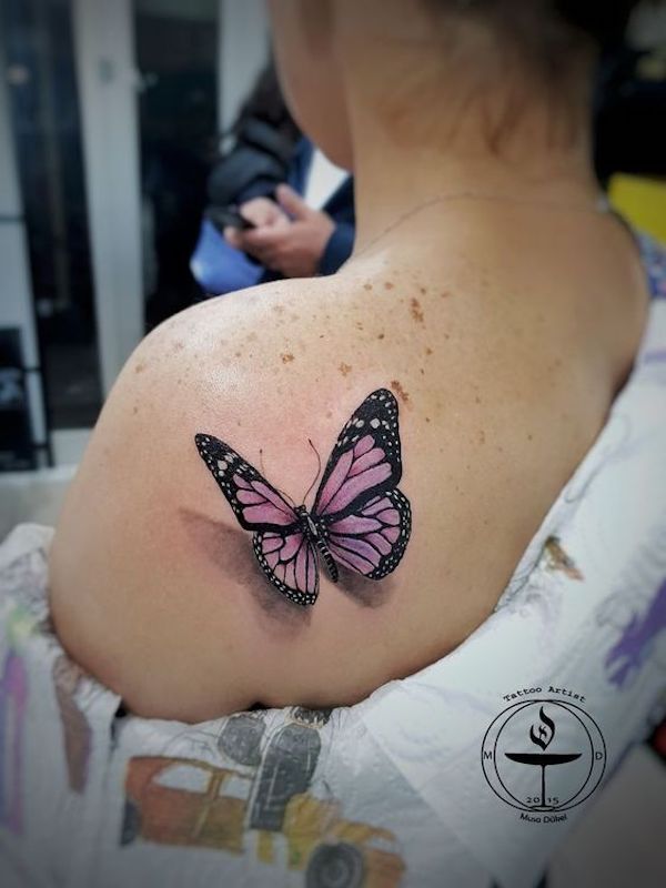 45+ Incredible 3D Butterfly Tattoos | Cuded