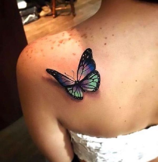 3D Butterfly Tattoo 53