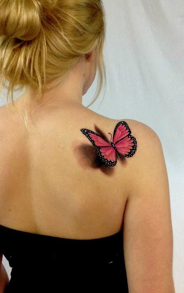 3d monarch butterfly tattoo