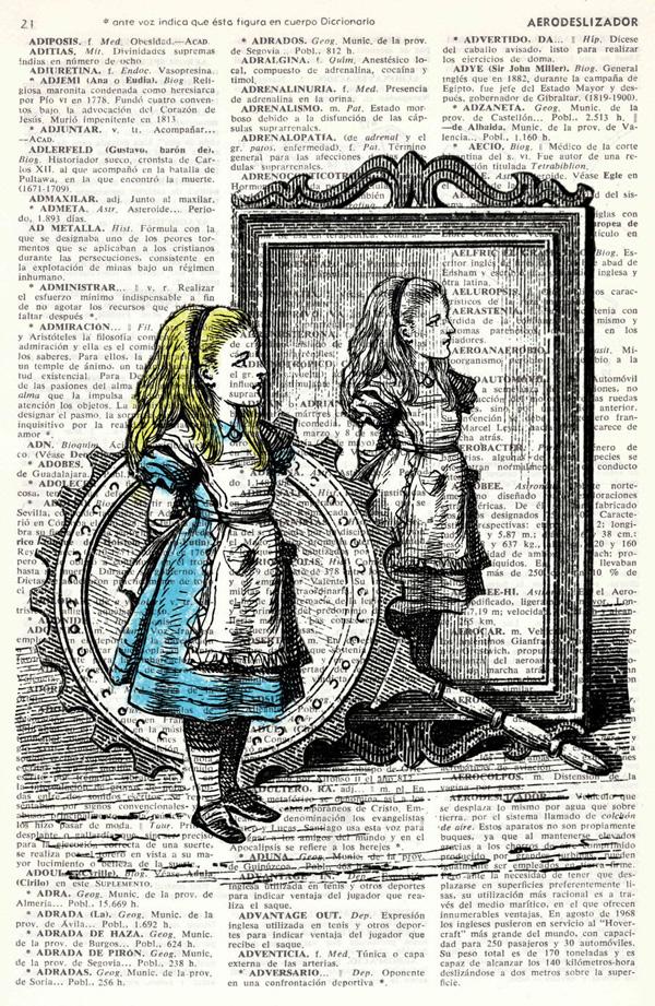 Alice in wonderland Alice in Prrintland Alice and the mirrors