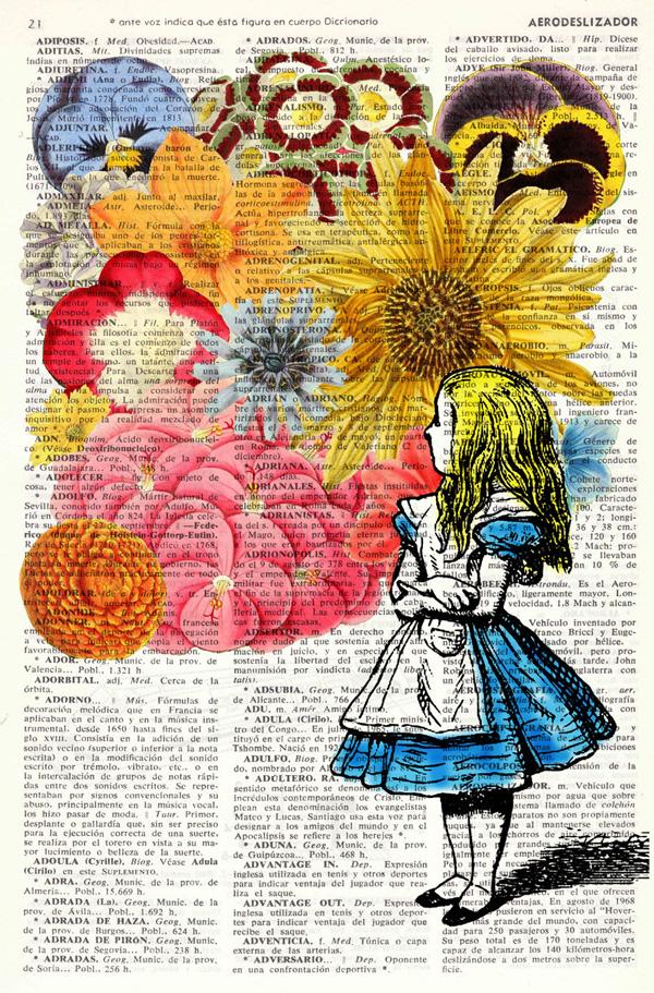 Alice in wonderland - Alice in wonderland with Flowers