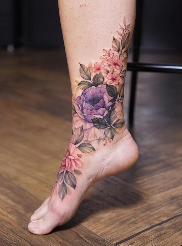 60+ Ankle Tattoos for Women | Cuded