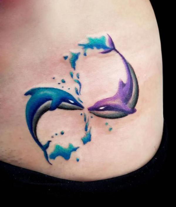 Dolphin infinity tattoo