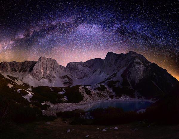 Mount Sinanica under the Milky Way