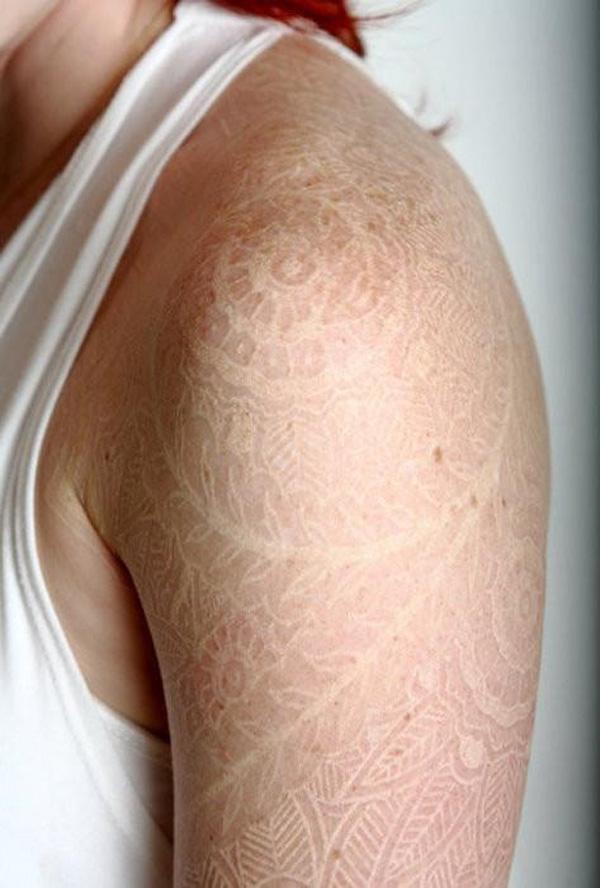 11 White lace tattoo