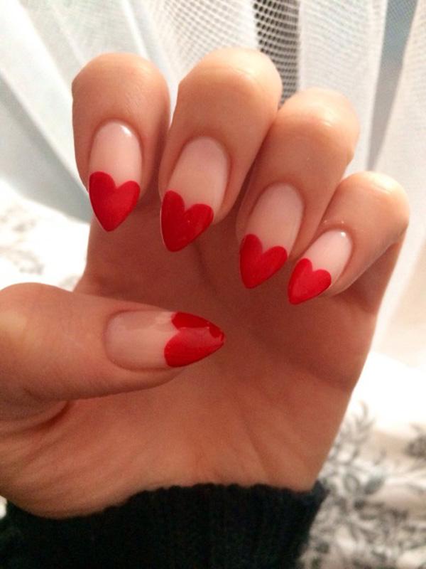 28 heart nail art