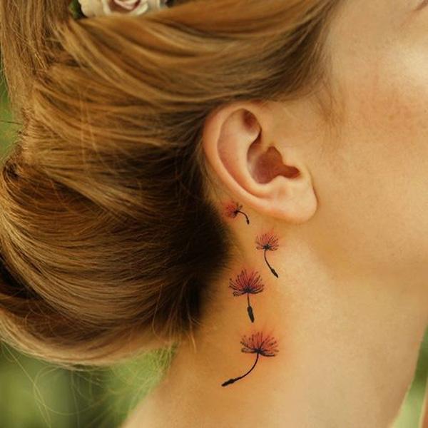 Matching Dandelion and Semicolon Tattoos On Wrist By Loving Mother   Daughter