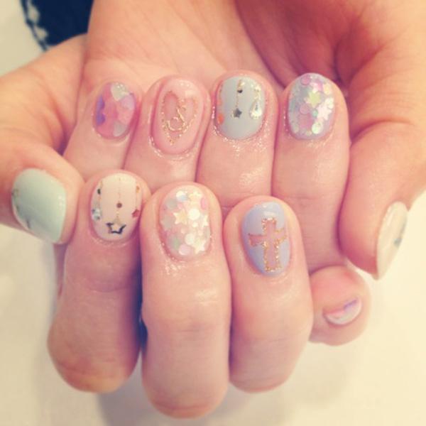 30 heart nail art