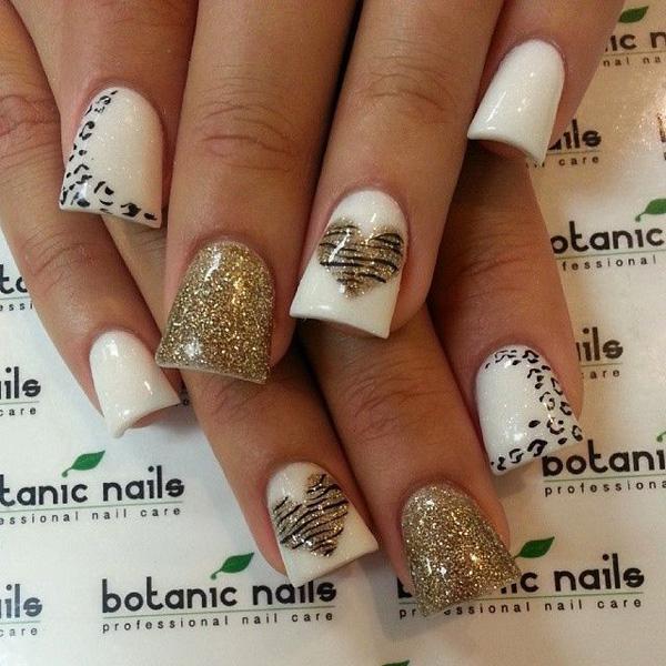 37 heart nail art