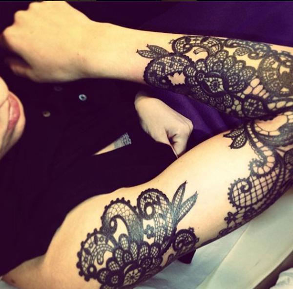 45+ Lace Tattoos for Women Art and Design