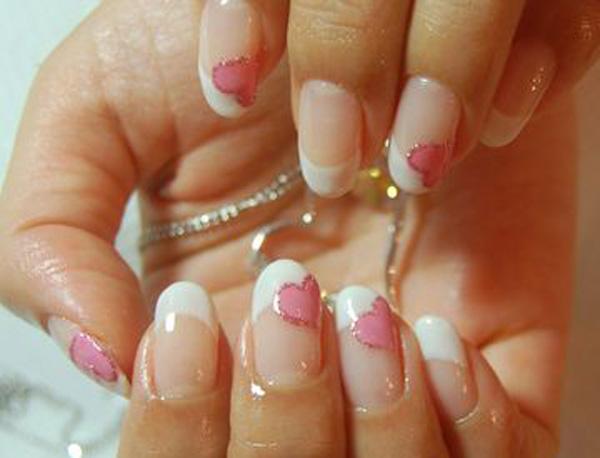 41 heart nail art