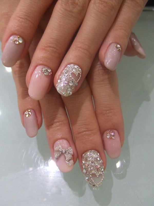 46 heart nail art