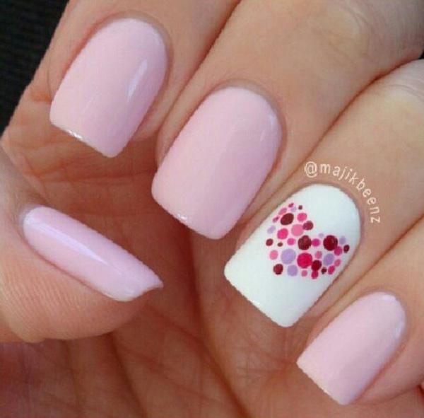 TUTORIAL I Watercolor Nail art - Heart nail design - YouTube