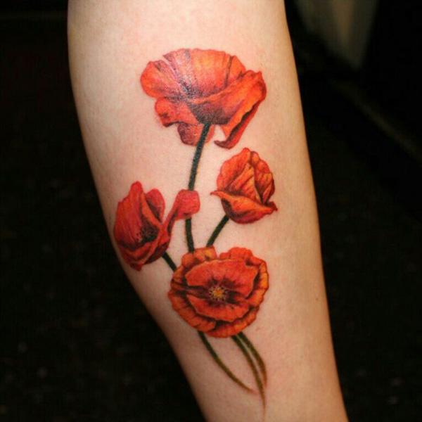 101 Amazing Poppy Tattoo Ideas You Will Love  Poppy tattoo small Poppies  tattoo Floral arm tattoo