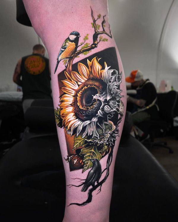 Sunflower Skulls skulls sunflower skulltatttoo sunflowertat tatto   TikTok