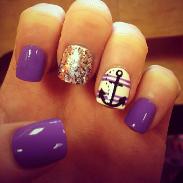 60 Cute Anchor Nail Designs | Art and Design