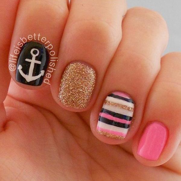 60 Cute Anchor Nail Designs Art and Design