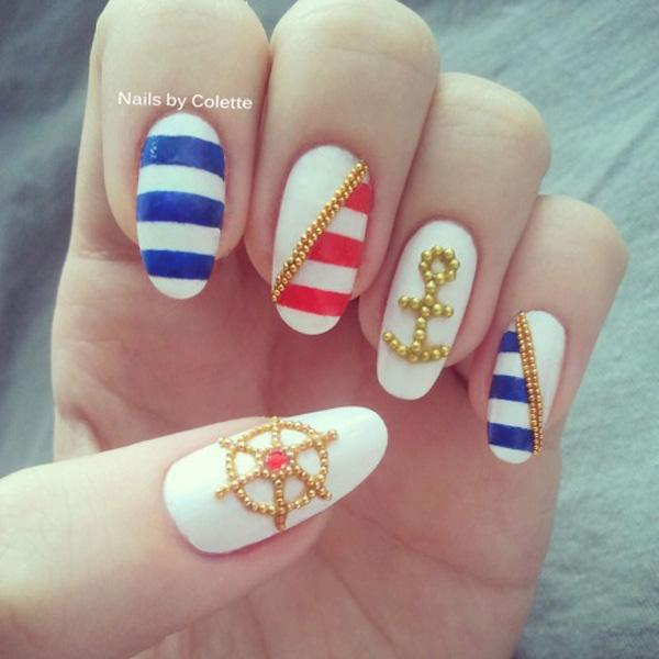 60 Cute Anchor Nail Designs | Art and Design