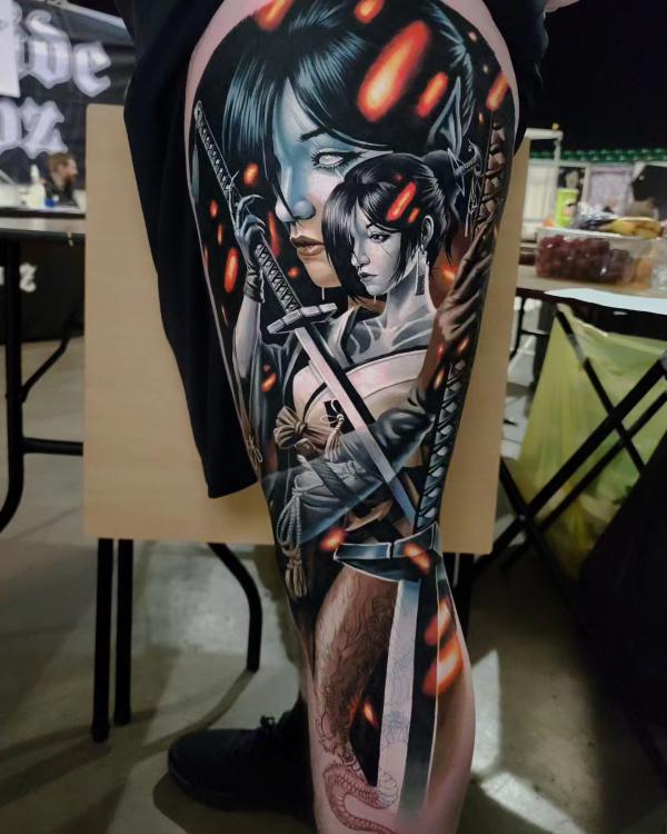 Samurai Sleeve | Female samurai tattoo, Geisha tattoo design, Asian tattoos