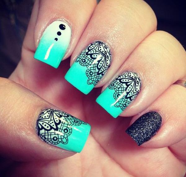 18 lace nail art