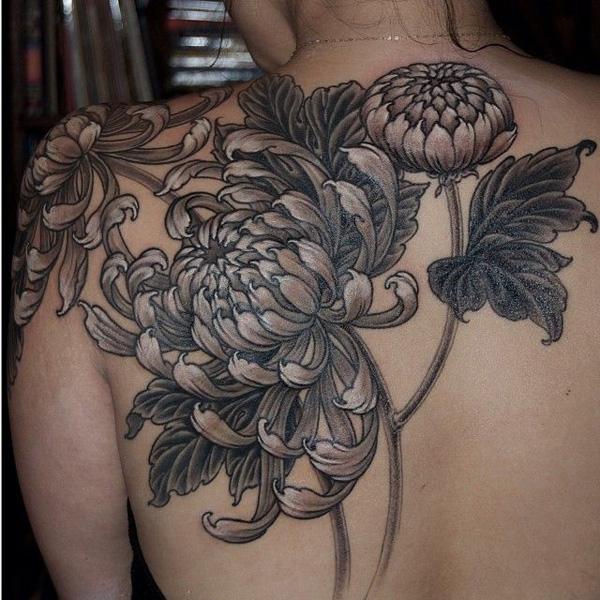 ArtStation - Carnation and Chrysanthemum Tattoo - Birth Flower Tattoo